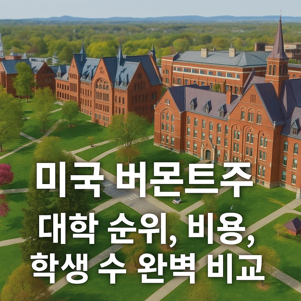미국 대학 순우-버몬트주 대학 순위, 비용, 학생 수 완벽 비교 이미지