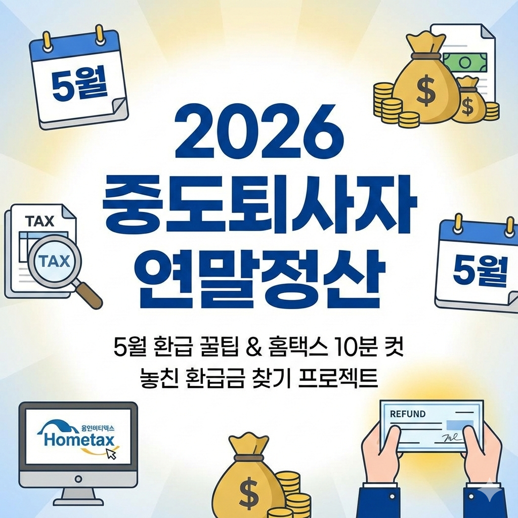 2026년 중도퇴사자 연말정산 기간과 환급 방법 완벽 정리