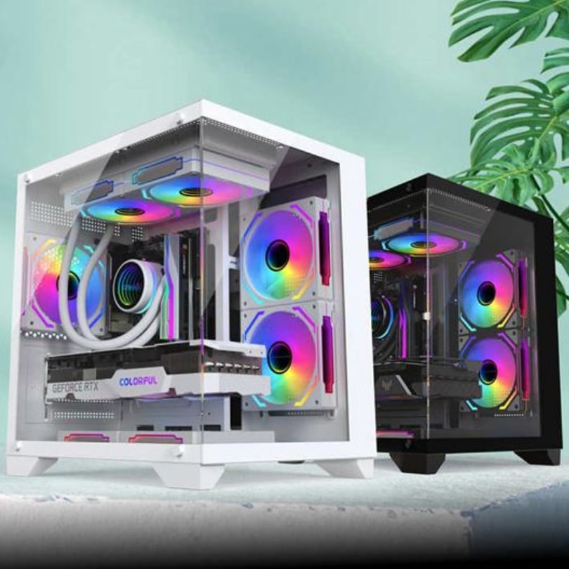 게임 방송용 스트리밍 PC 화이트, 블랙