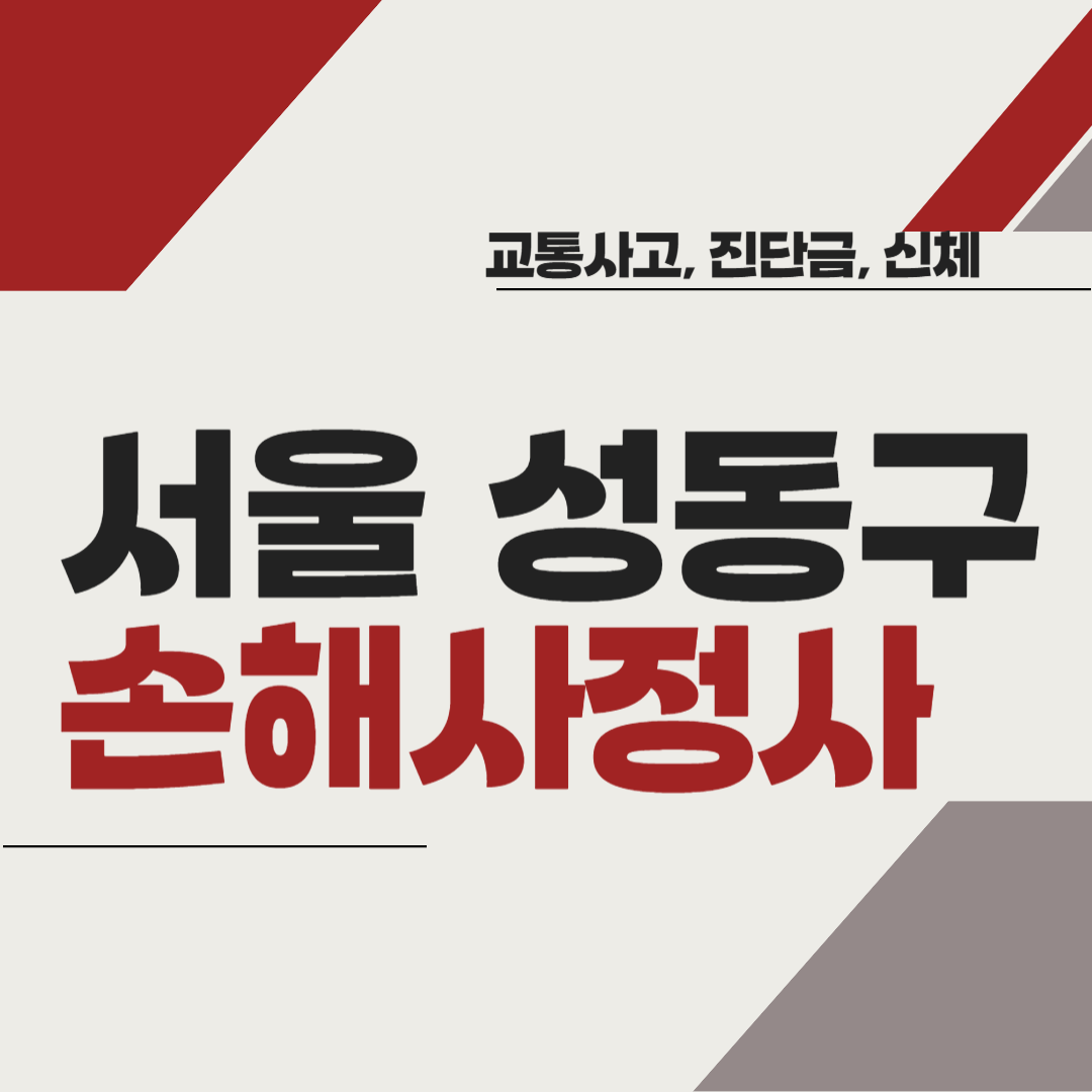 서울시 성동구 손해사정사 추천 BEST5 ❘ 교통사고 ❘ 질병 ❘ 암 진단비 ❘ 비용 ❘ 수수료 총정리