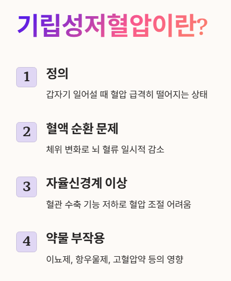기립성저혈압이란?