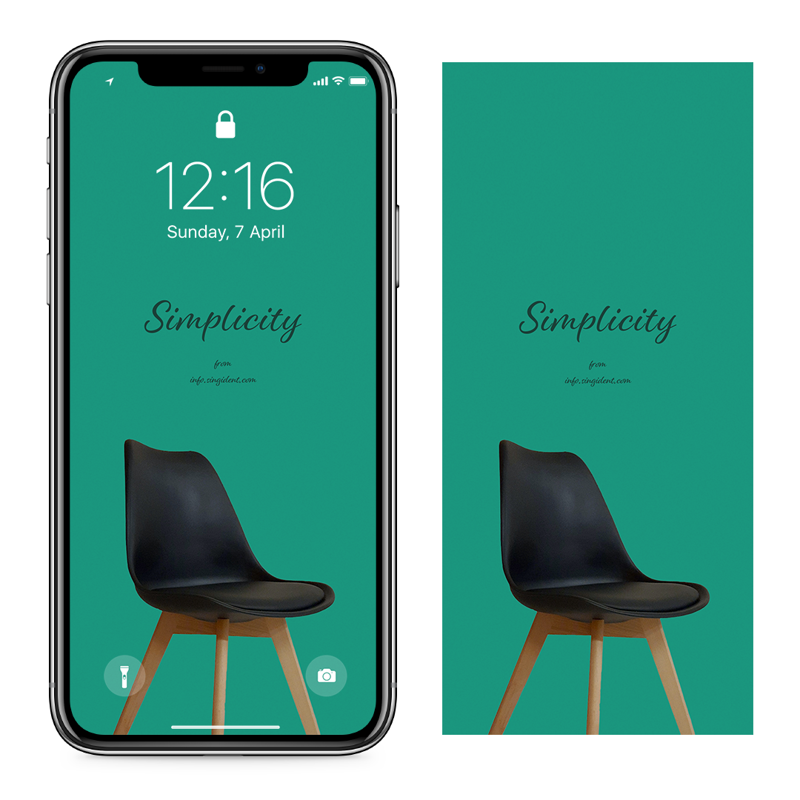 07 검정색 의자 C - Simplicity 아이폰초록색배경화면