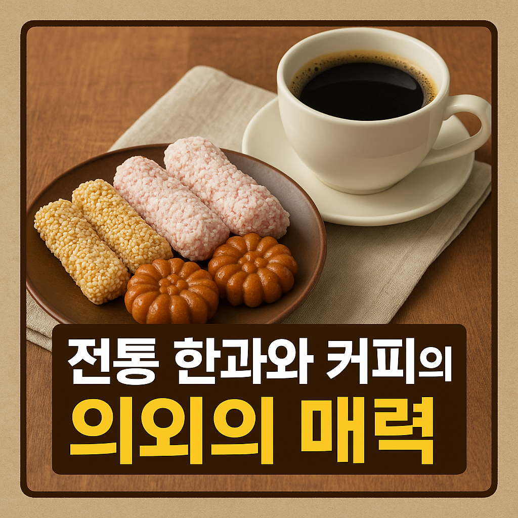전통 한과와 커피의 의외의 매력