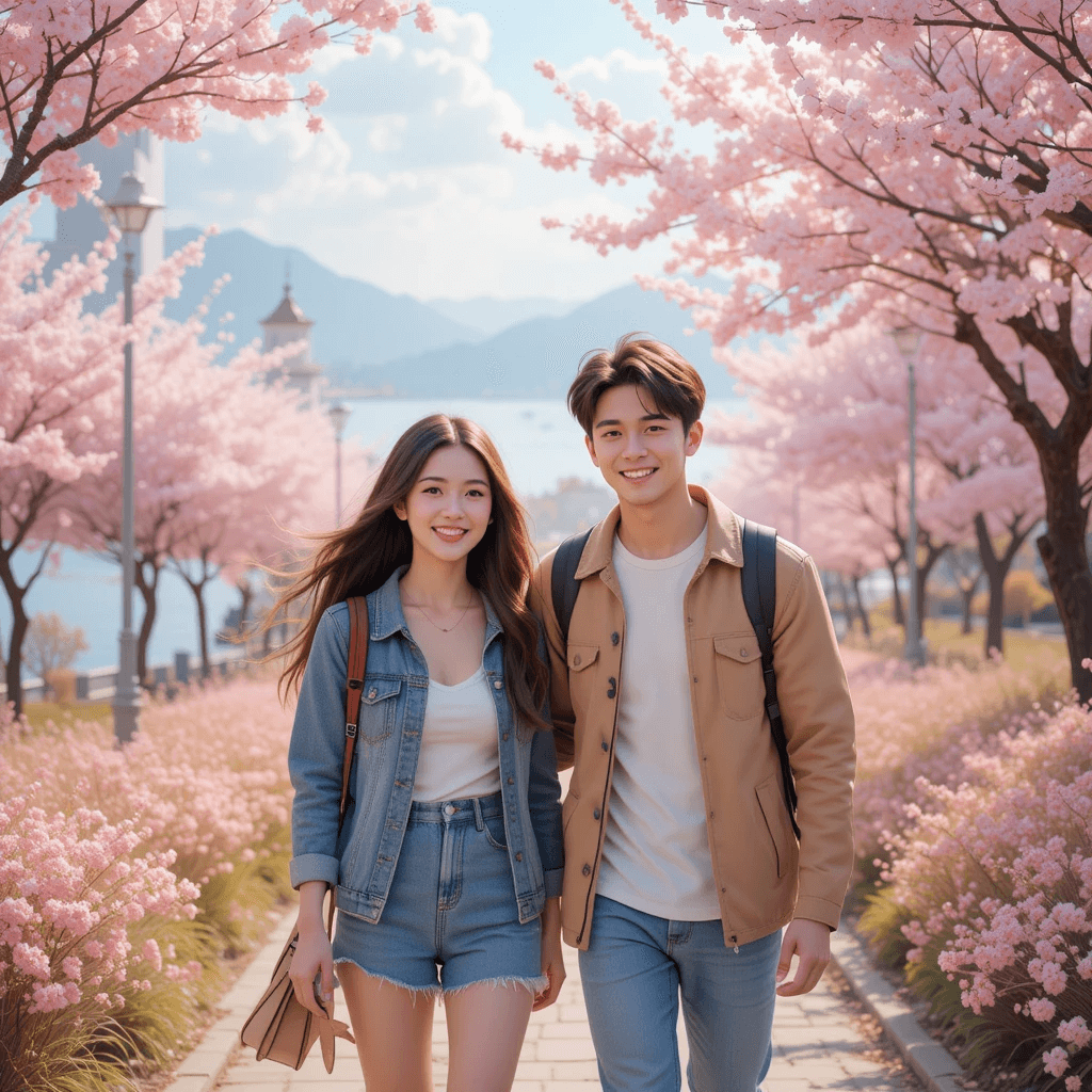 좋아하는 연예인이 나오는 길몽 중 함께 여행 가는 꿈의 참고이미지입니다.