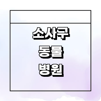 부천 소사구 동물병원