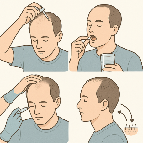 탈모 치료, 모발이식과 약물의 차이