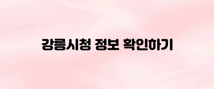 강릉시청 홈페이지 바로가기 (www.gn.go.kr)