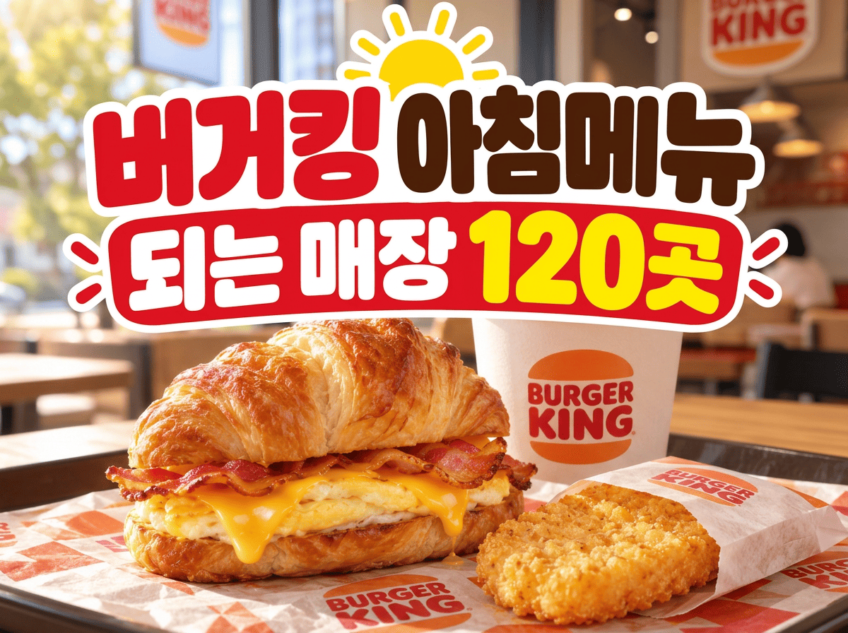 버거킹 아침메뉴 전국 120개 매장 대표 이미지