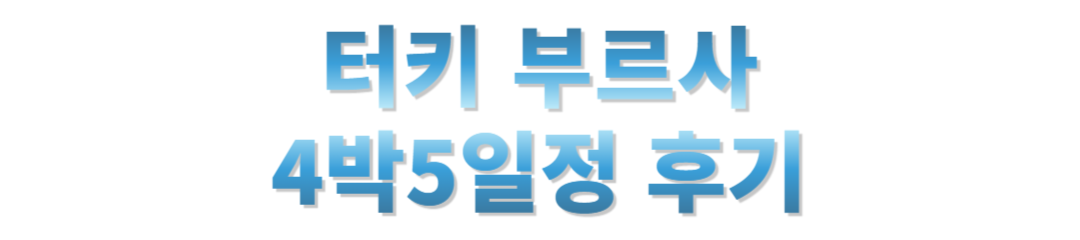 터키 부르사 4박5일정공유