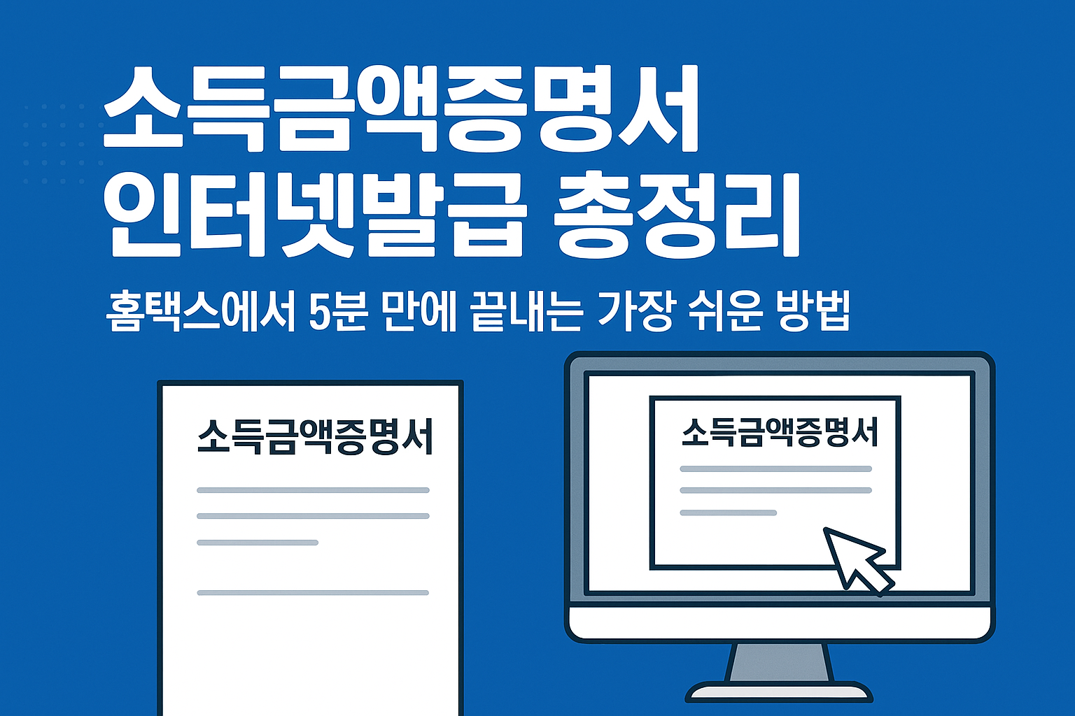 소득금액증명서 인터넷발급 총정리! 가장 쉬운 방법 안내