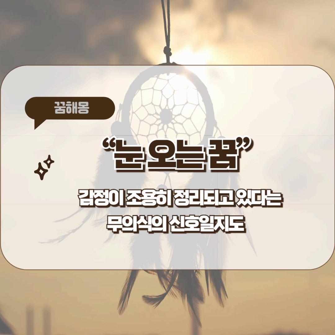 눈이 오는 꿈 – 정적 속의 감정, 멈춤과 치유의 신호