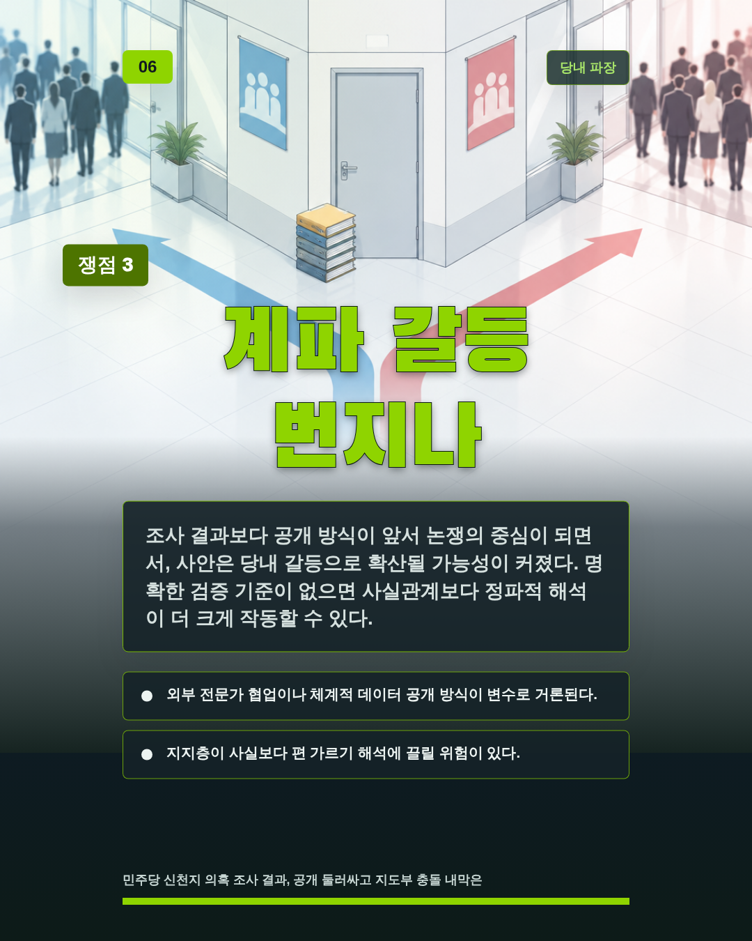 계파 갈등 번지나