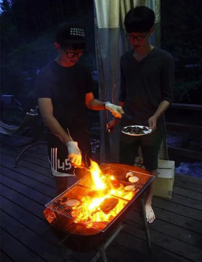 포토샵 고기 굽는 모습 좀 더 멋지게 표현