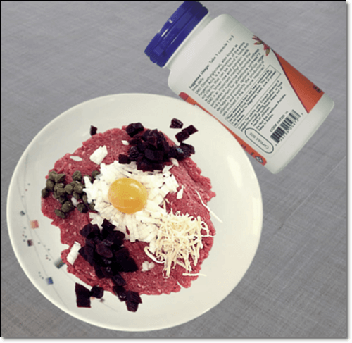 글리신 보충제와 소고기 계란