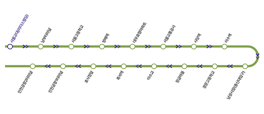 6016번-공항버스-노선도