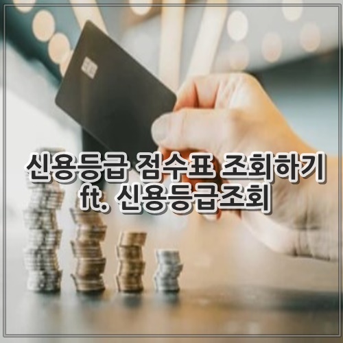 신용등급 점수표 조회하기 ft. 신용등급조회