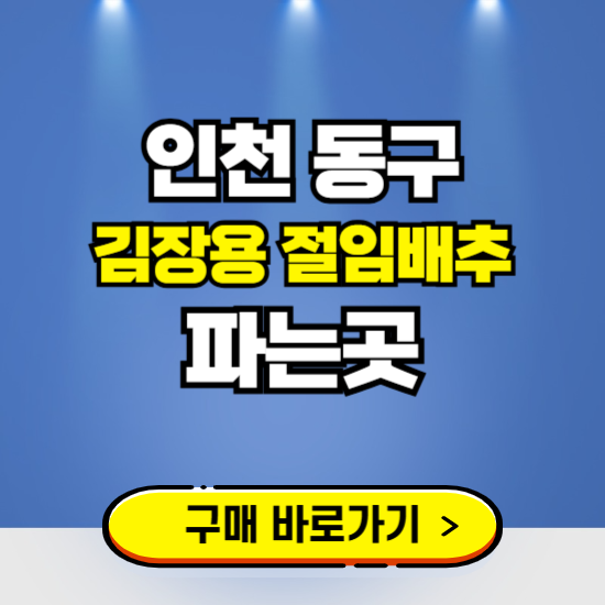 인천 동구 절임배추 사전예약 구입하는곳 ❘ 김장배추 파는곳 가격보기