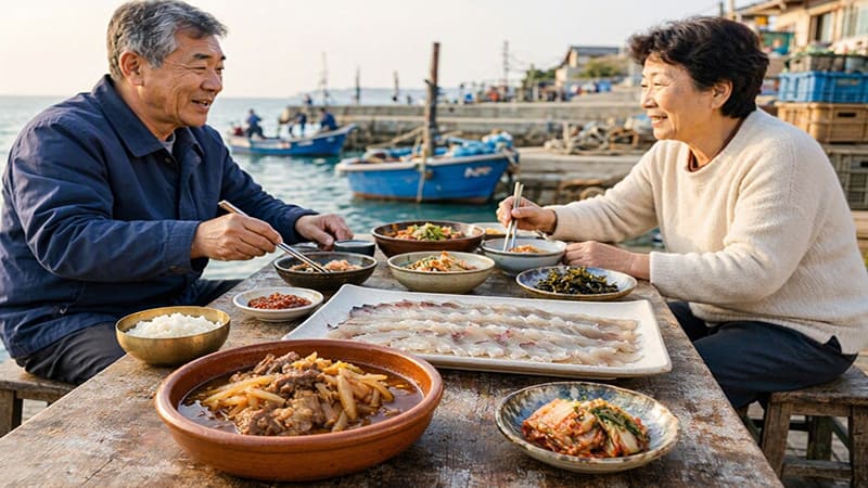 <img src=”korean-shark-culture-dombaegi.jpg” alt=”경북 지역에서 즐겨 먹는 전통 음식 돔배기와 상어고기 식문화”>