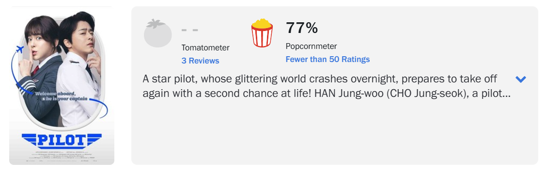 영화 파일럿 로튼 토마토 평론가 평점