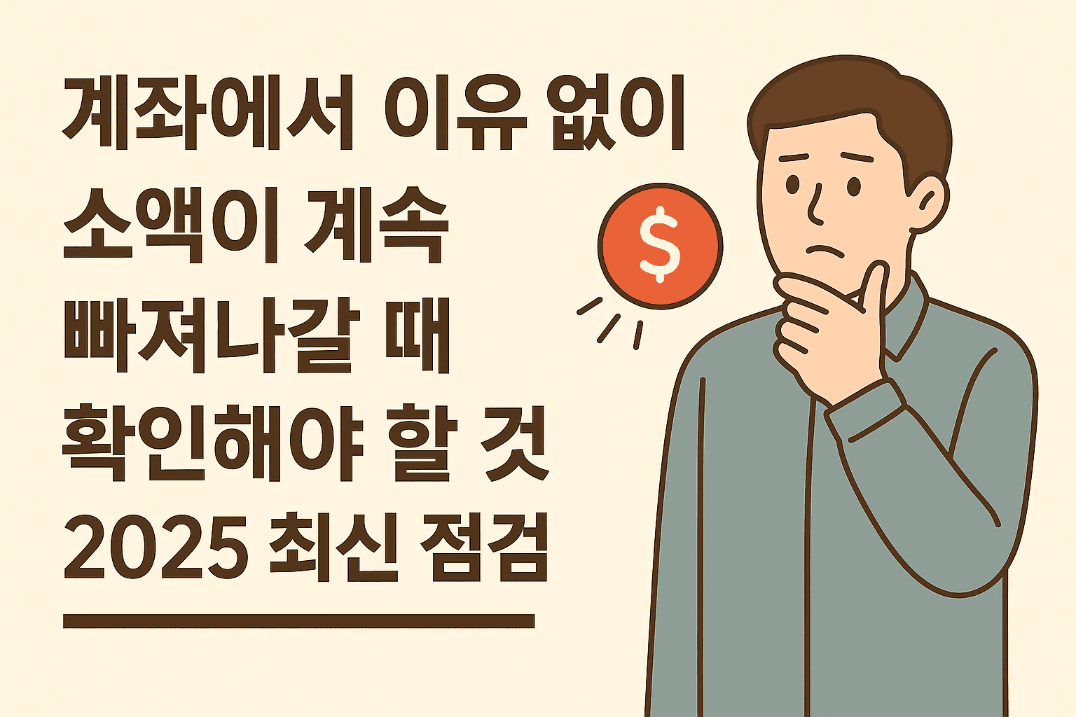 계좌에서 이유 없이 소액이 계속 빠져나갈 때 확인해야 할 것 ❘ 2025 최신 점검 가이드