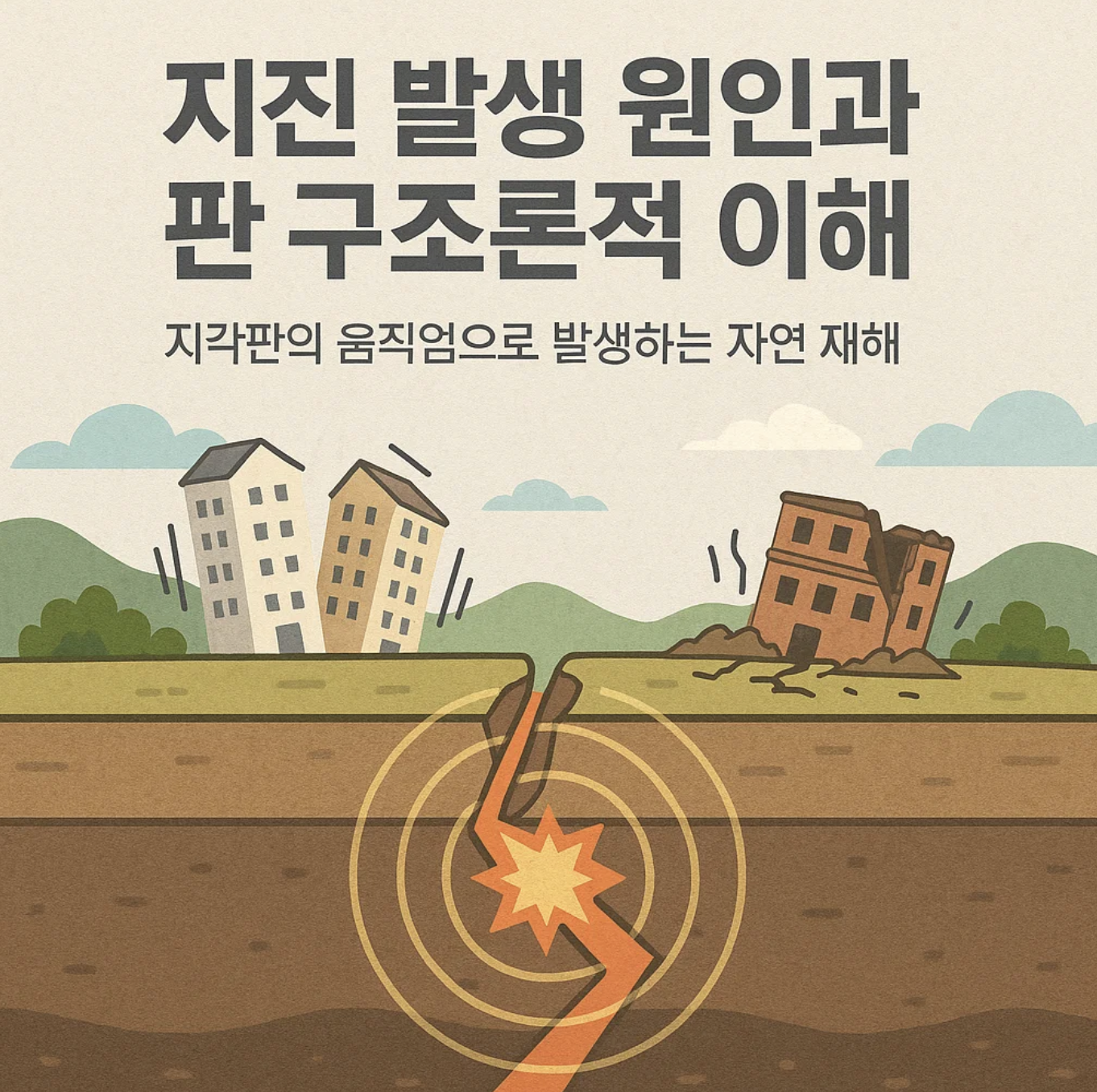 지진 발생 원인과 판 구조론적 이해, 지각판의 움직임으로 발생하는 자연 재해