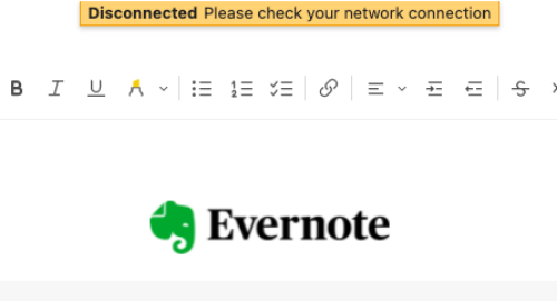 에버노트-disconnected-에러-메시지