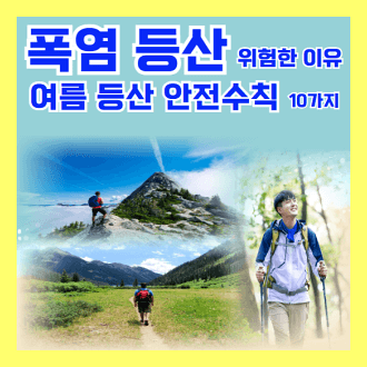 여름 폭염 시 등산이 위험한 이유와 폭염 등산 안전수칙