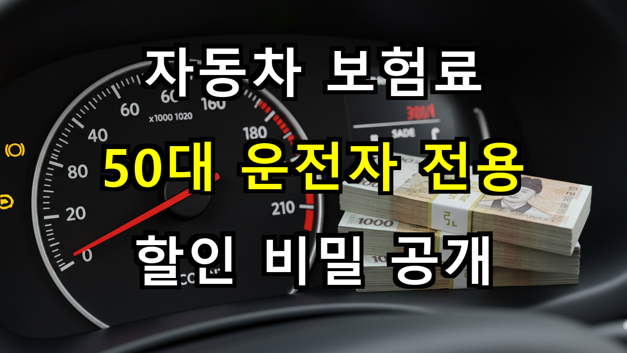 자동차 보험료 50대 운전자 전용 할인 비밀 공개