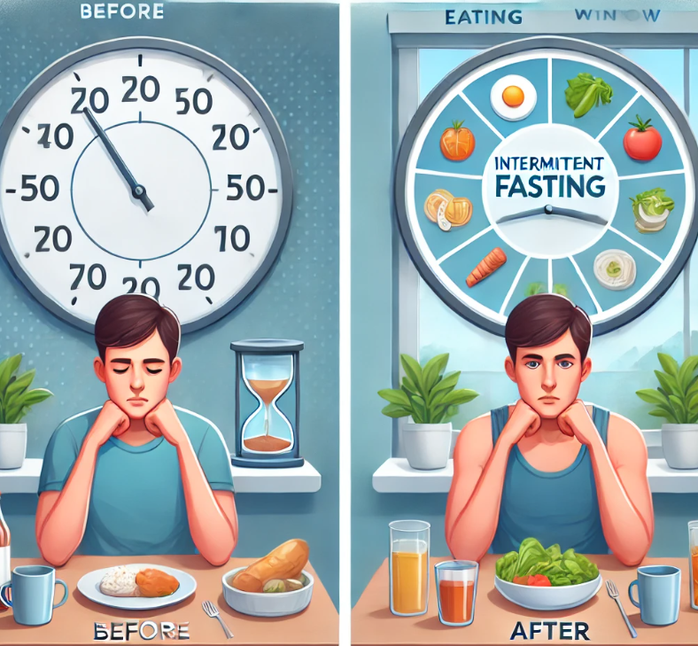 간헐적 단식 비교 사진