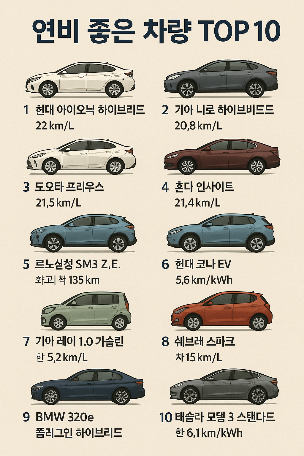 연비 좋은 자동차 관련 사진