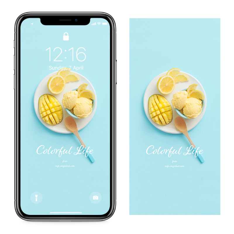 12 망고 아이스크림 C - Colorful Life 파스텔배경화면