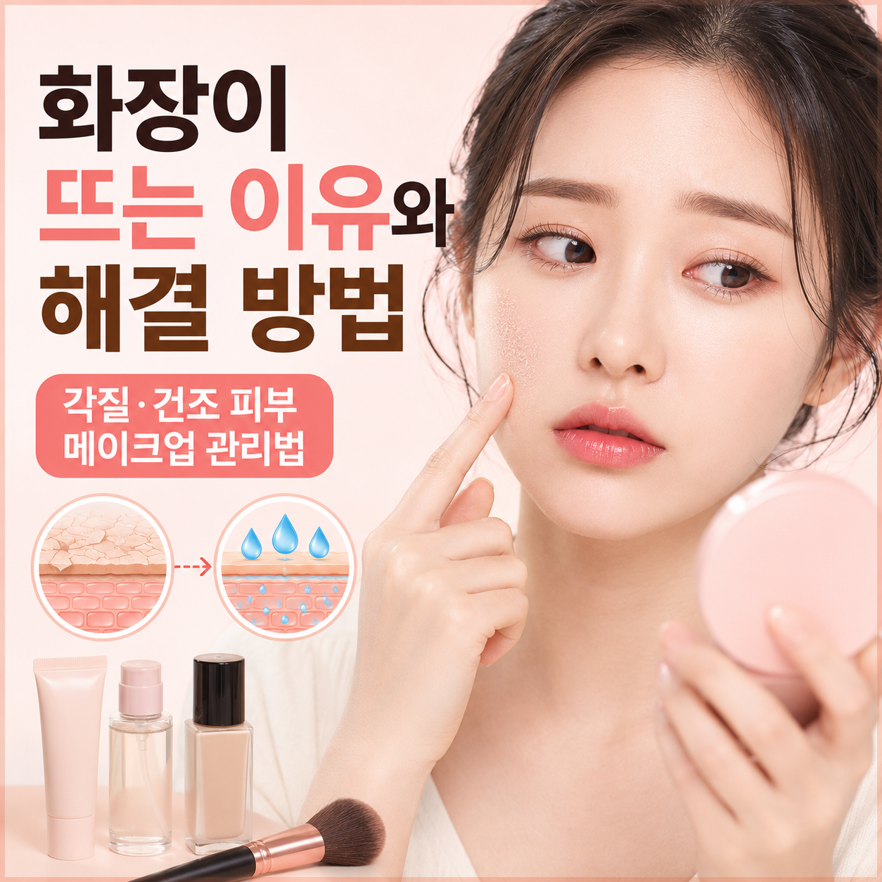 화장이 뜨는 이유와 해결 방법