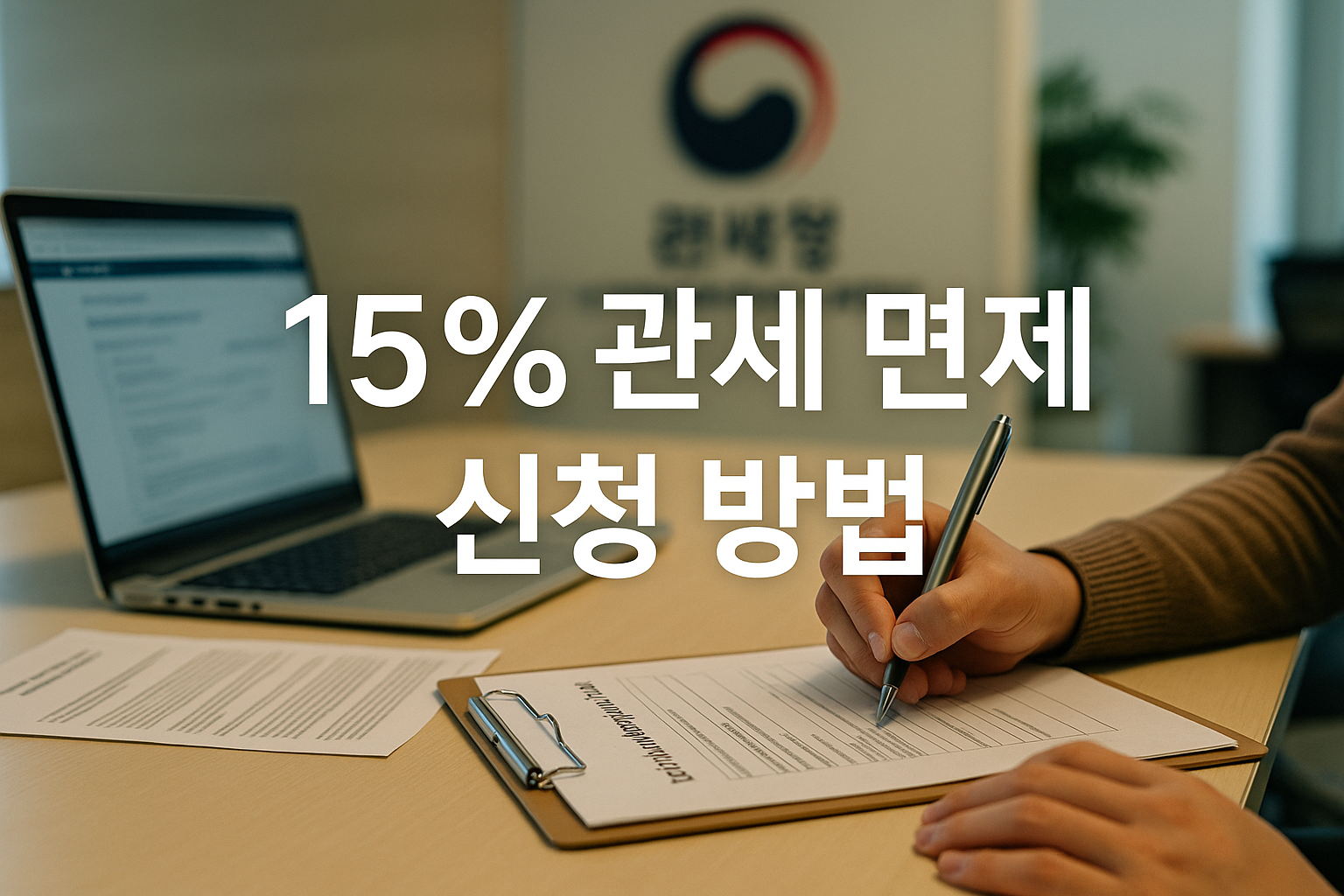 15% 관세 면제 신청 방법 관련 이미지