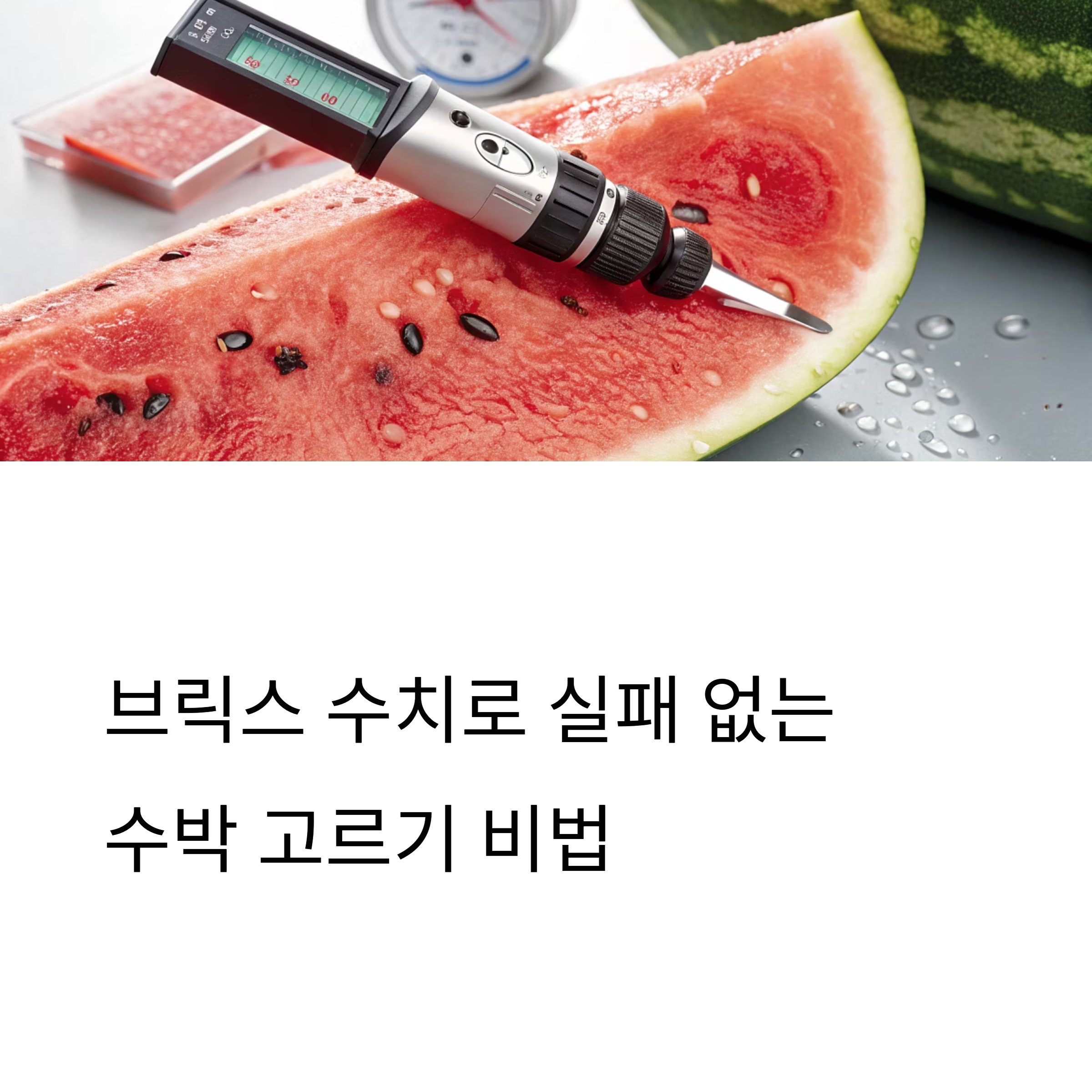 브릭스 수치로 실패 없는 수박 고르기 비법