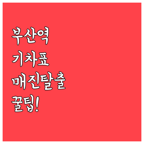 실시간 부산역 기차 시간표 확인법과 ..