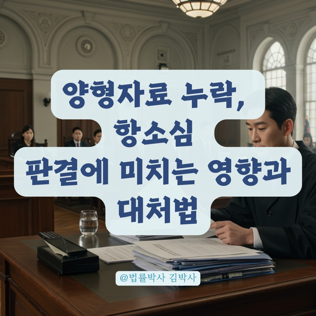 형사재판 항소심에서 양형자료 누락될 경우, 판결에 미치는 영향과 대처법 정리.