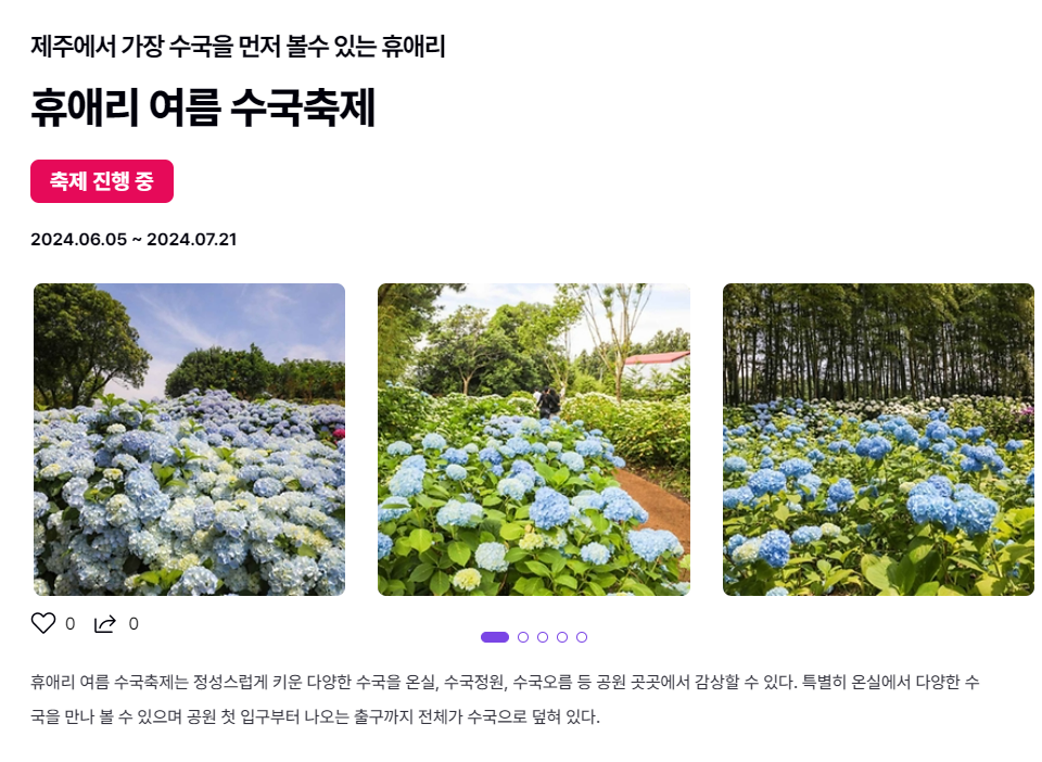 여름 꽃 축제