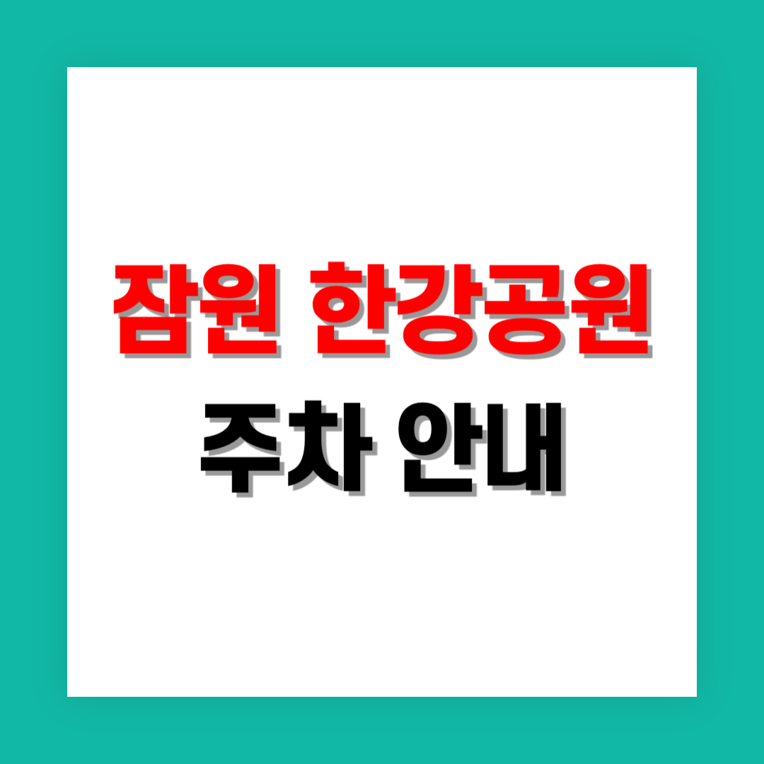 잠원 한강공원 주차 썸네일