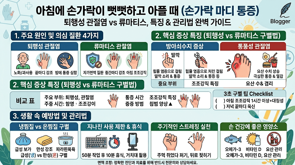 퇴행성 관절염과 류마티스 구별법