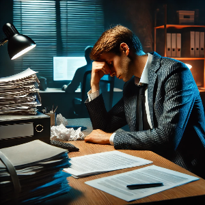 직장인의 번아웃 된 모습