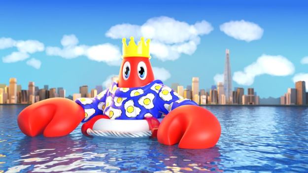 석촌호수 대형 랍스터 롯데월드 10주년 행사 공원 주차장