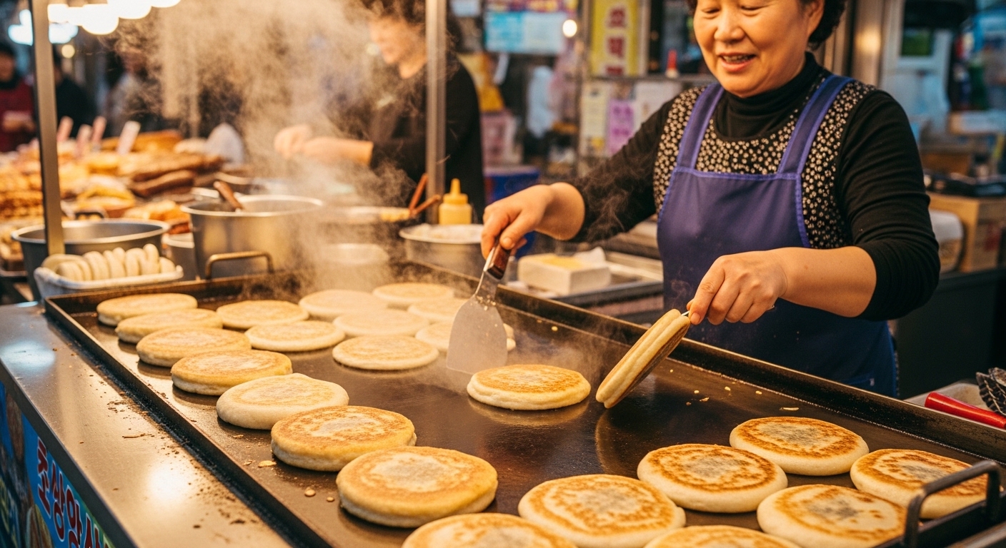 EBS1 극한직업 아산전통시장<온양삼색호떡> 위치정보