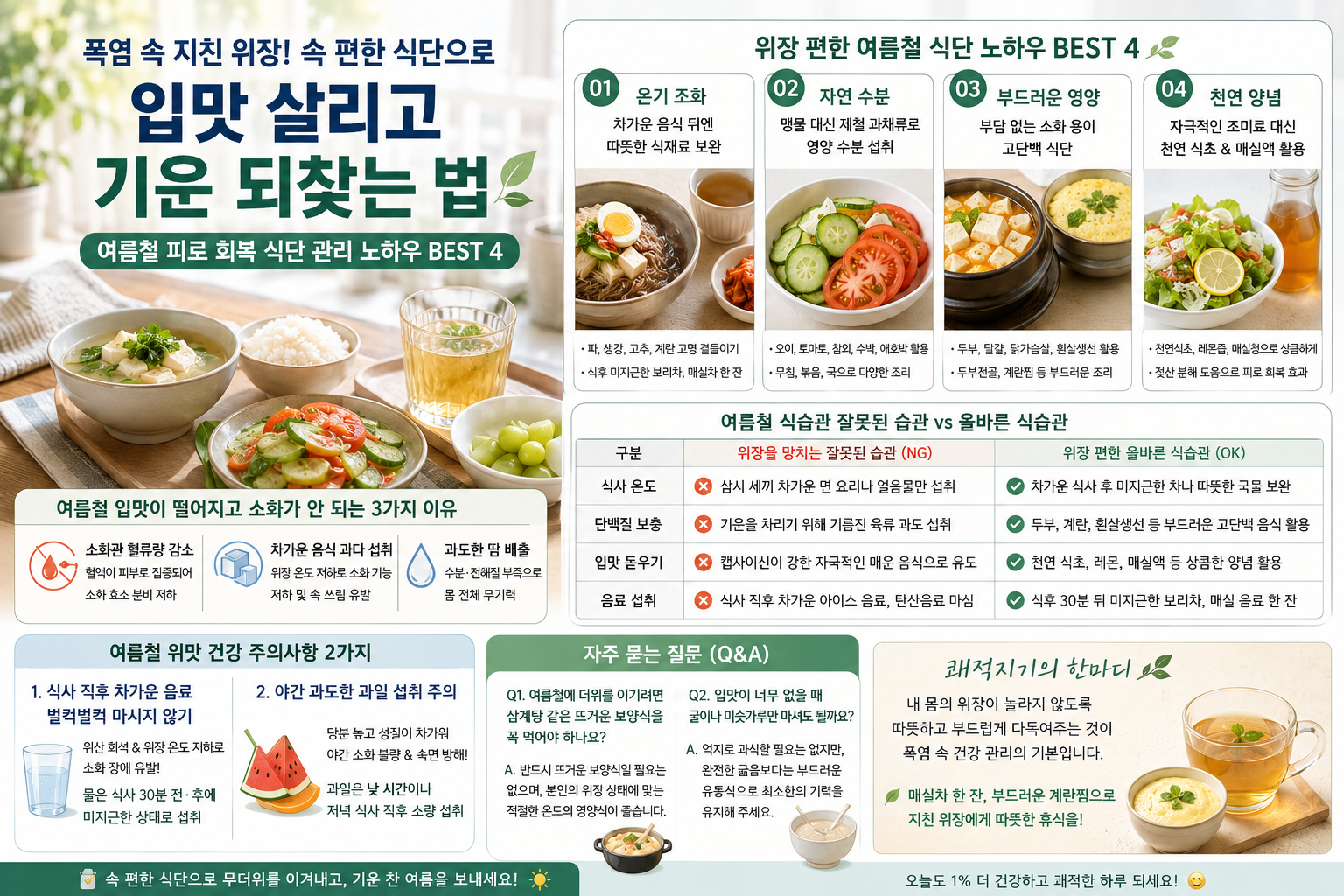 여름철 피로회복 식단 관리 노하우