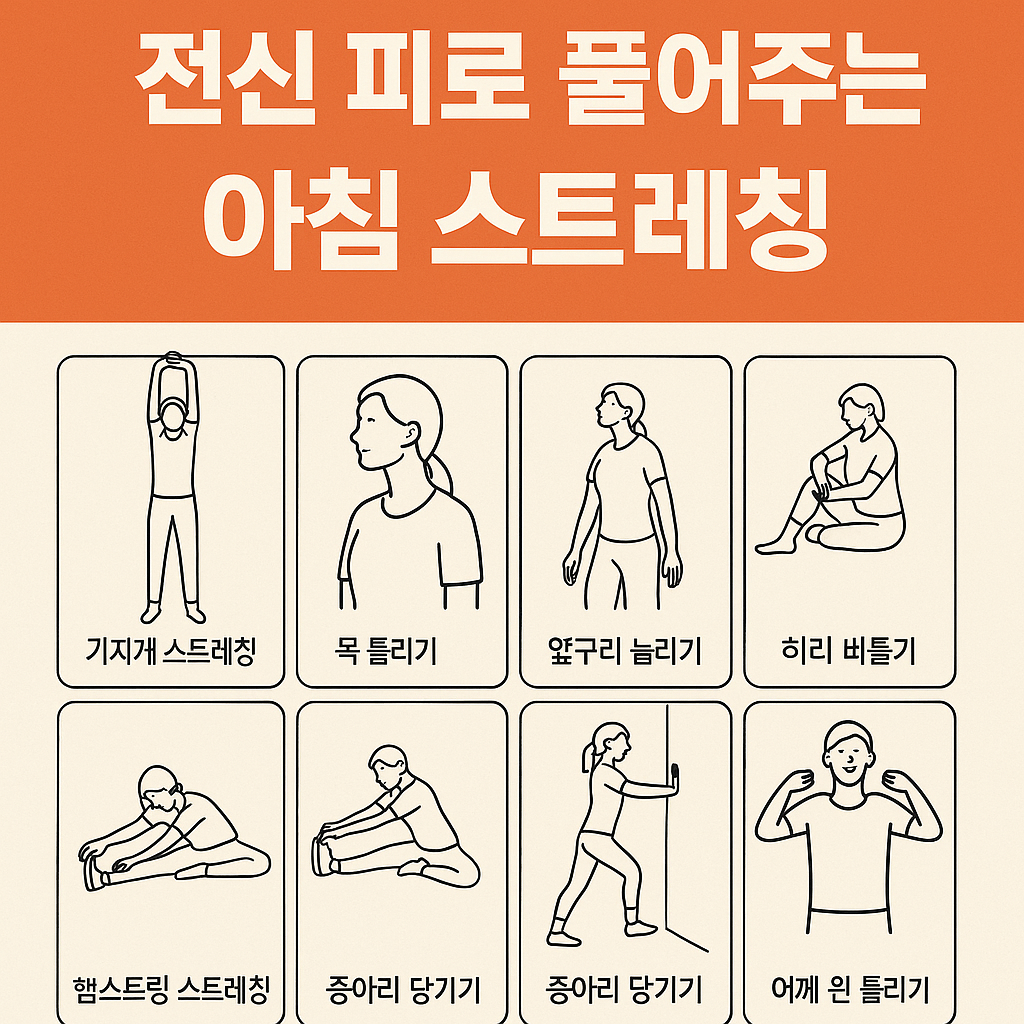 전신 피로 풀어주는 아침 스트레칭