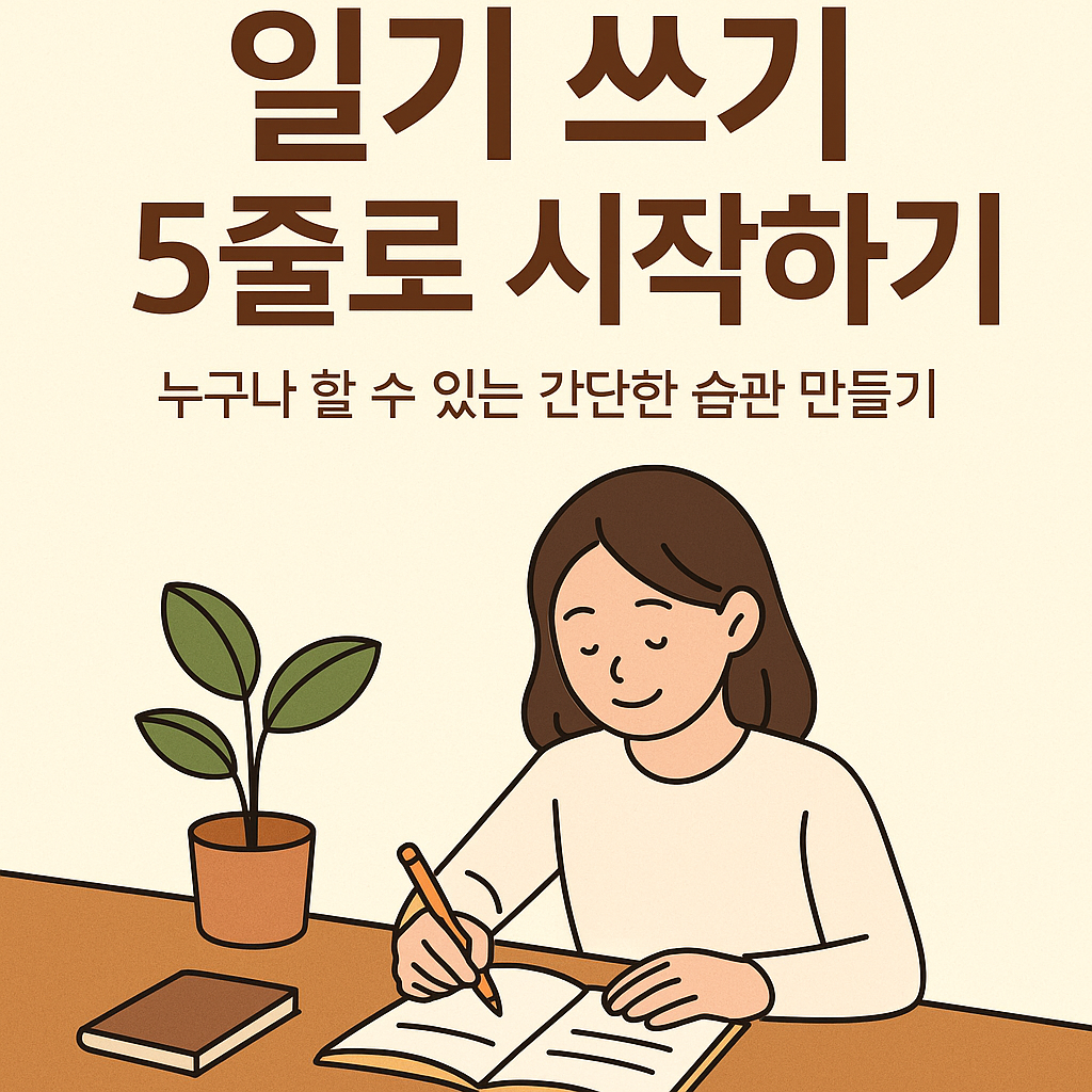 일기쓰기 5줄로 시작하기: 누구나 할 수 있는 간단한 습관 만들기