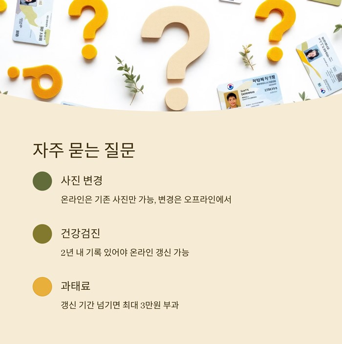 운전면허증 갱신 인터넷 재발급 분실 신고 요약 이미지