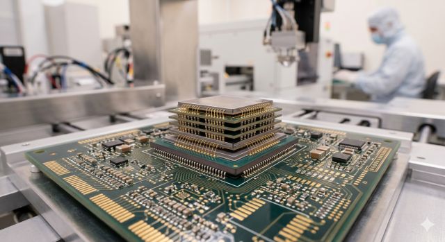 TSMC 수혜 반도체 패키징과 기판 생산 공정에서 작업 중인 첨단 제조 장면