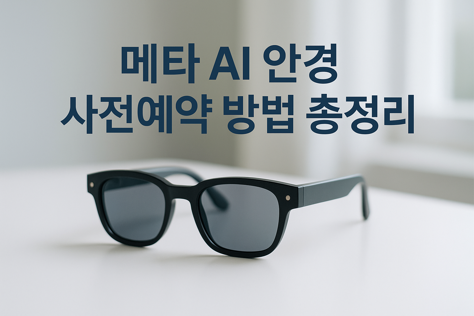 메타 AI 안경 사전예약 방법 총정리