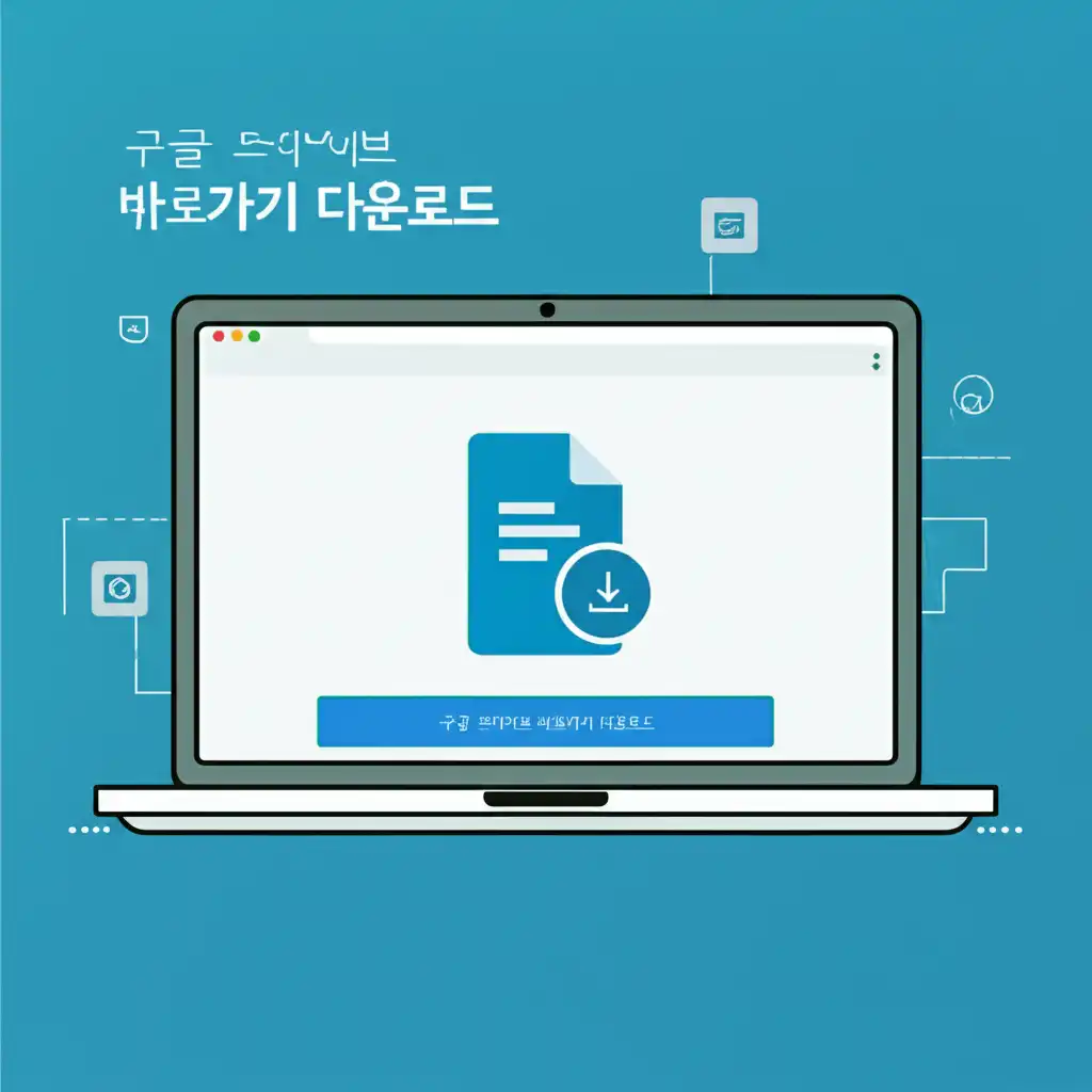 구글 드라이브 데스크톱 앱 다운로드 및 설치, 웹 바로가기 생성, 파일 다운로드 등 실용적인 해결 방안을 보여주는 가이드 이미지