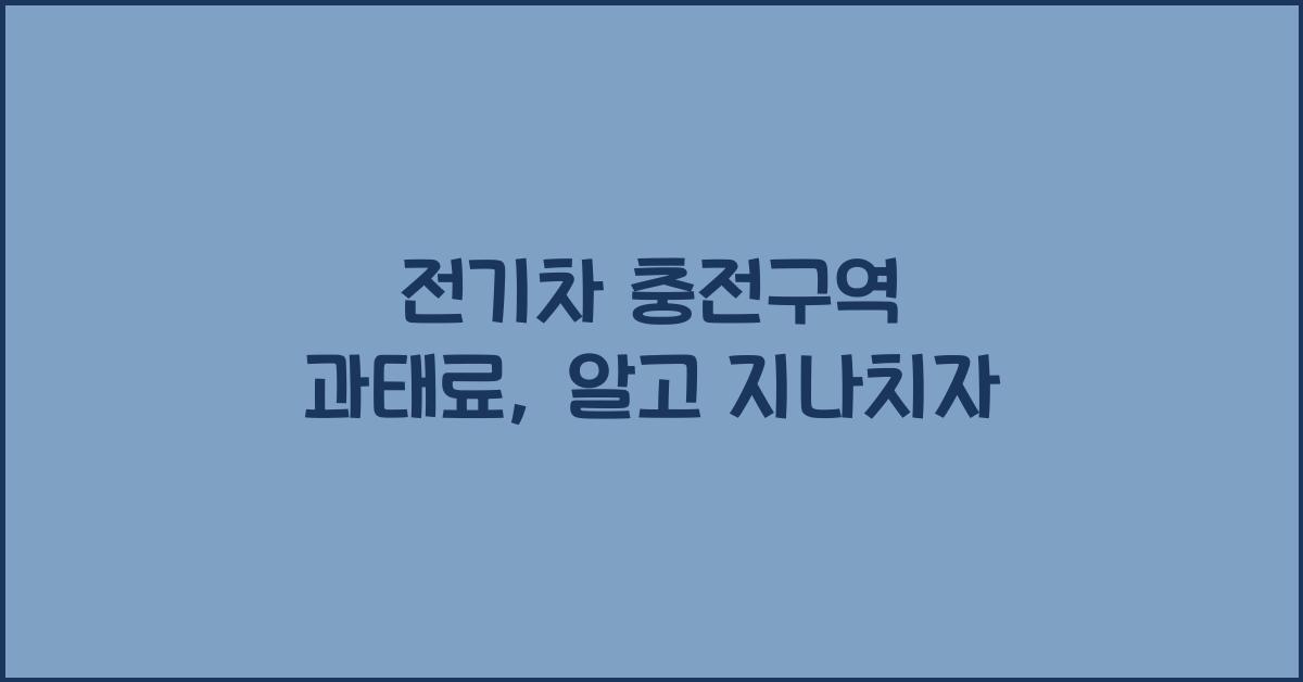 전기차 충전구역 과태료